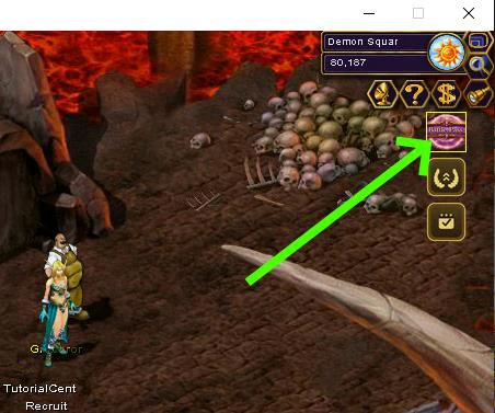 The Battle Pass button, under the map name
