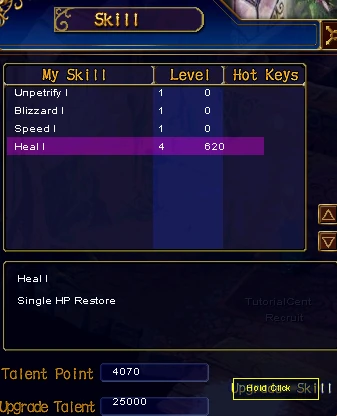 The skill window, now drawn as the Skill Tree
